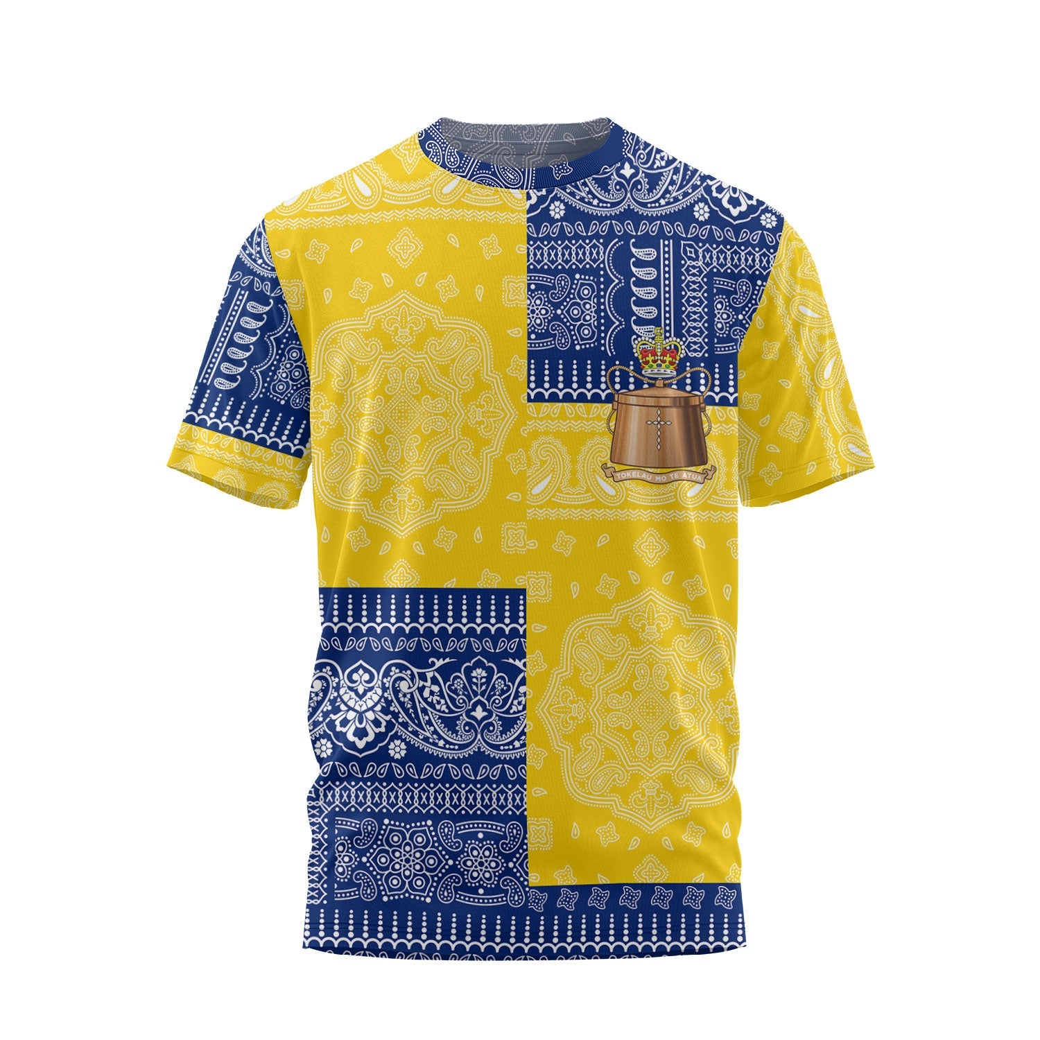 Tokelau T Shirt Flag And Paisley Basic Style 2