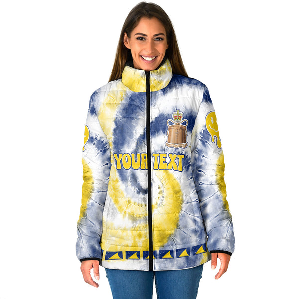 Tokelau Women Padded Jacket Custom Tie Dye Style 1