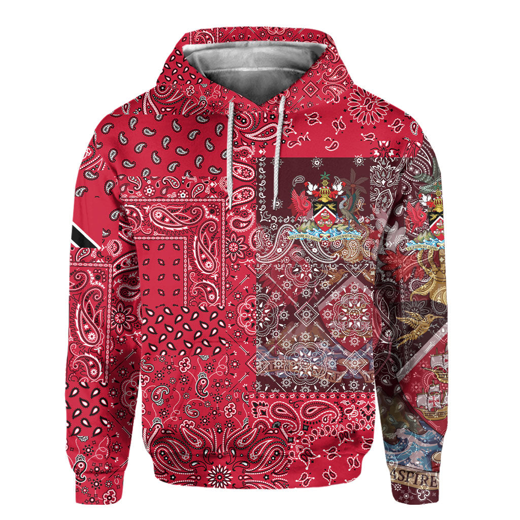 Trinidad And Tobago Hoodie Paisley Flag And Skull Style 2