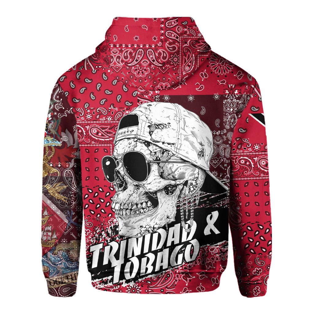 Trinidad And Tobago Hoodie Paisley Flag And Skull Style 3