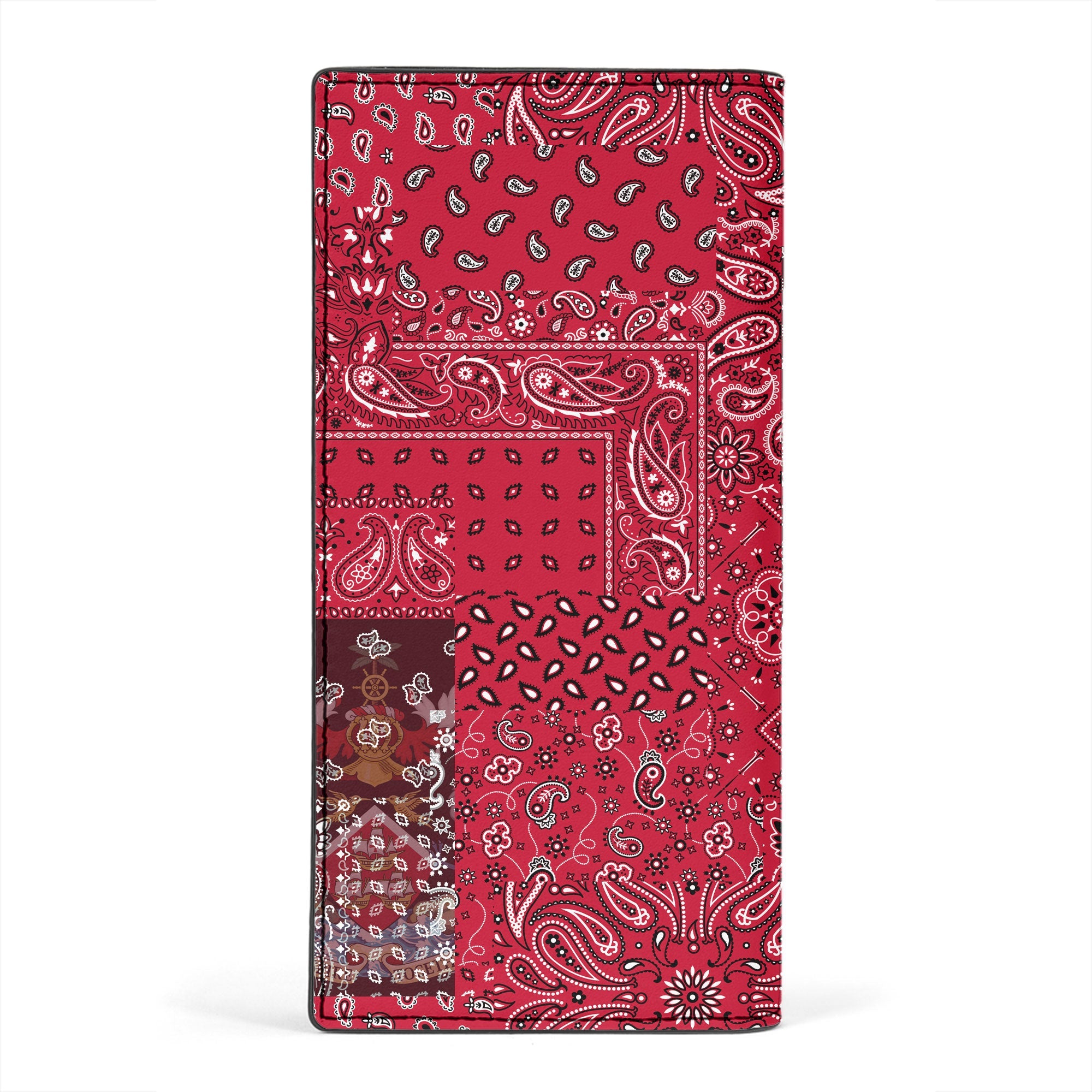 Trinidad And Tobago Leather Wallet Paisley Flag And Skull Style 2