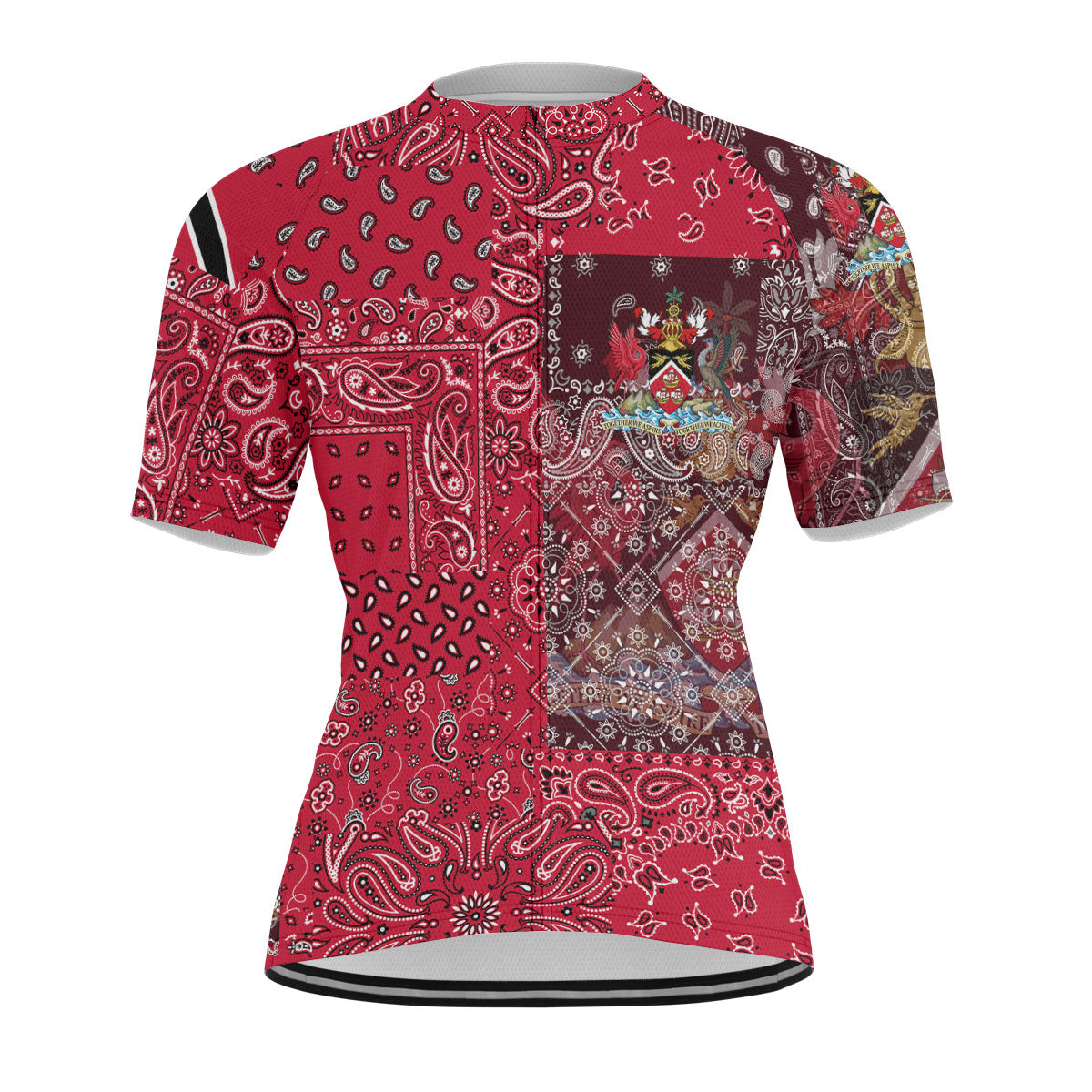 Trinidad And Tobago Men Cycling Jersey Paisley Flag And Skull Style 1