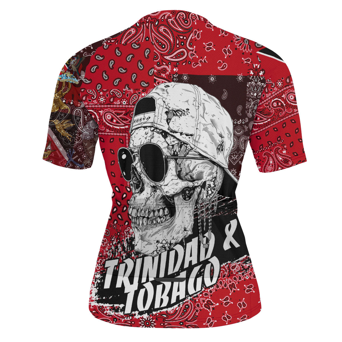 Trinidad And Tobago Men Cycling Jersey Paisley Flag And Skull Style 3