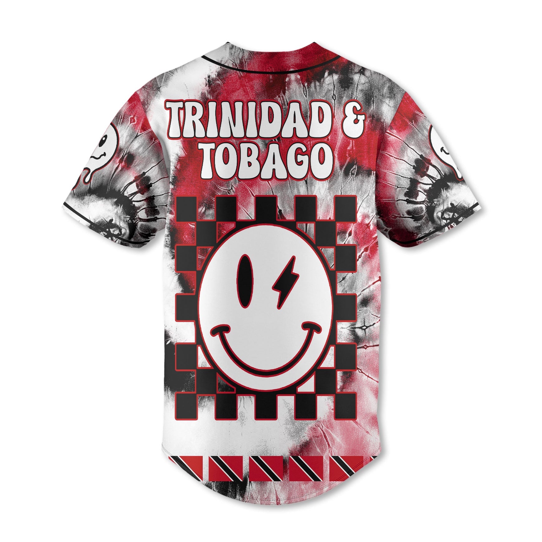 Trinidad And Tobago Baseball Jersey Custom Tie Dye Style 3