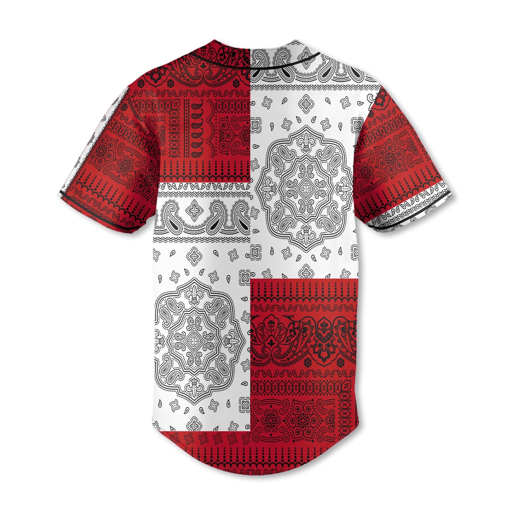 Trinidad And Tobago Baseball Jersey Flag And Paisley Basic Style 3