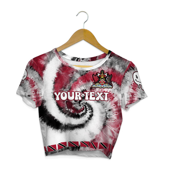 Trinidad And Tobago Croptop T Shirt Custom Tie Dye Style 1