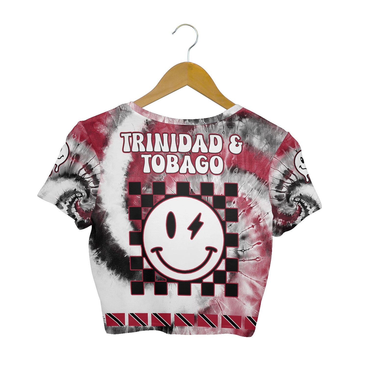 Trinidad And Tobago Croptop T Shirt Custom Tie Dye Style 2