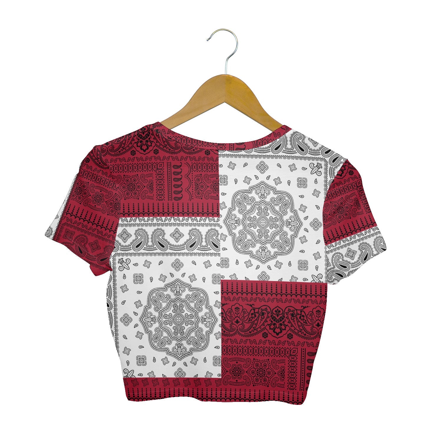 Trinidad And Tobago Croptop T Shirt Flag And Paisley Basic Style 2