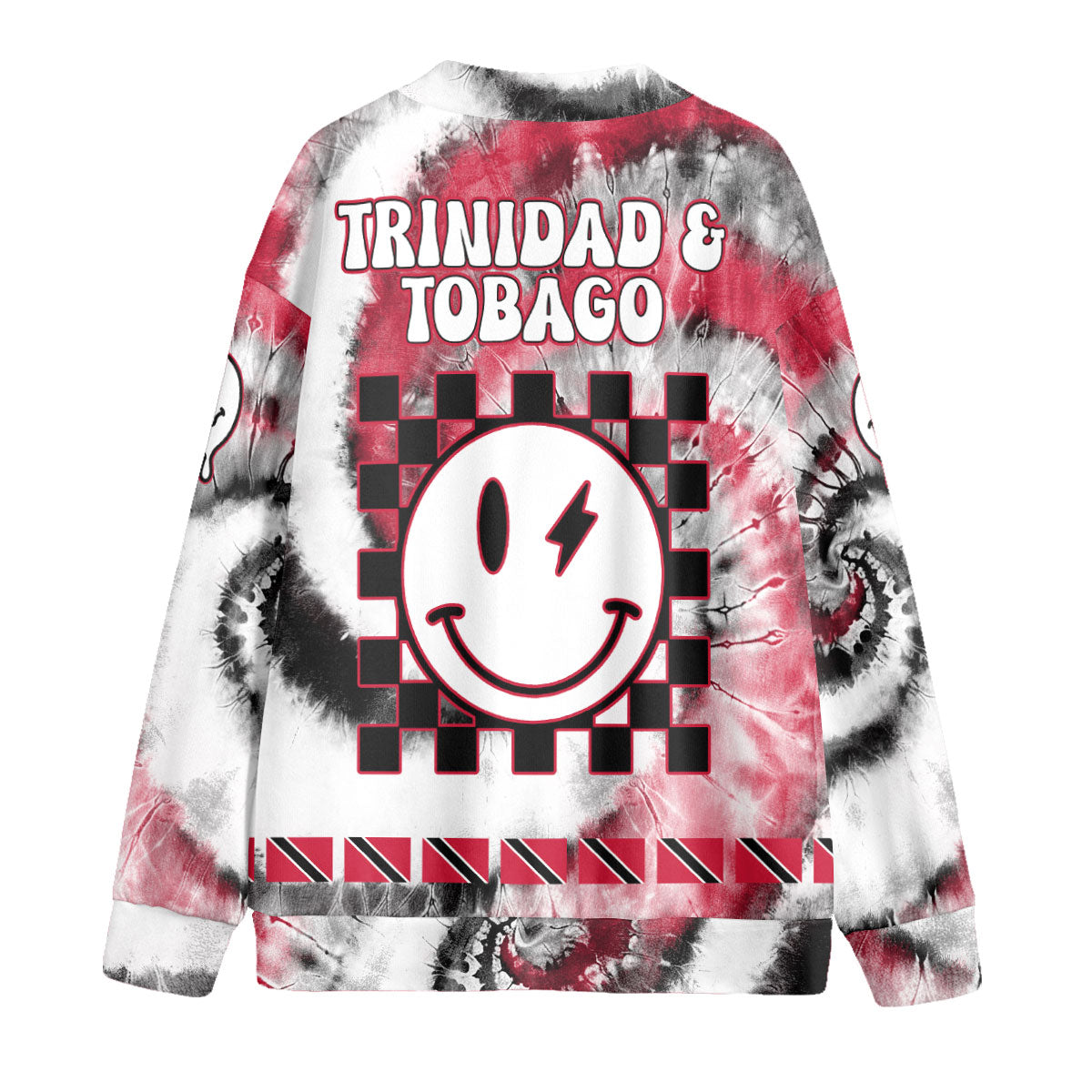 Trinidad And Tobago Fleece Cardigan Custom Tie Dye Style 2