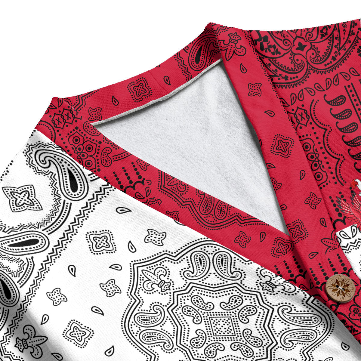 Trinidad And Tobago Fleece Cardigan Flag And Paisley Basic Style 4