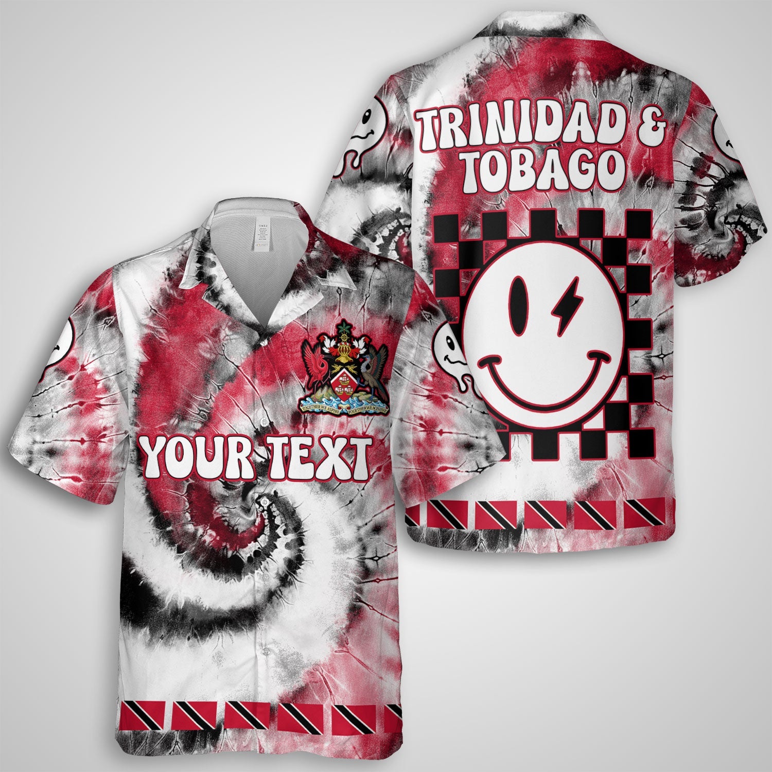 Trinidad And Tobago Hawaiian Shirt Custom Tie Dye Style 1