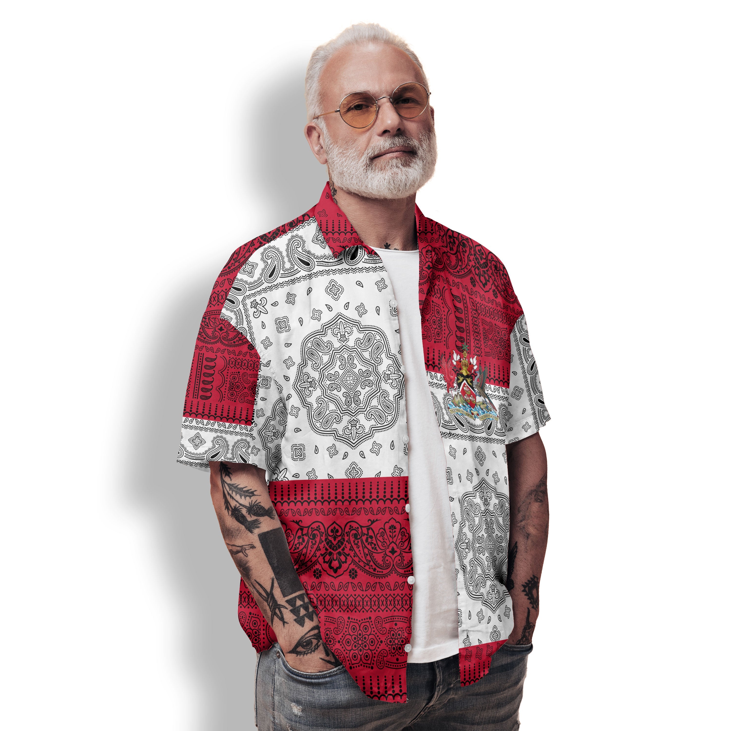 Trinidad And Tobago Hawaiian Shirt Flag And Paisley Basic Style 2