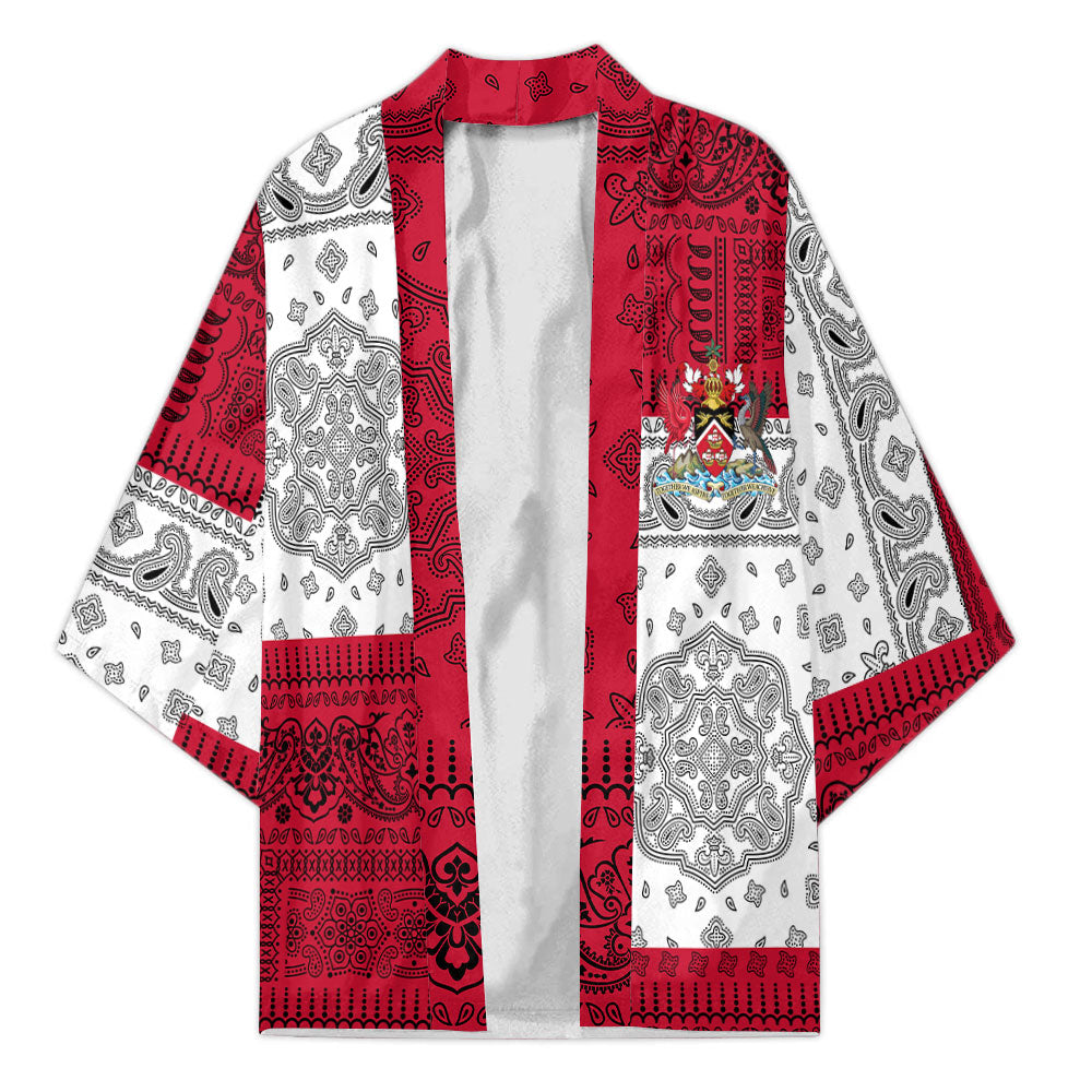 Trinidad And Tobago Kimono Flag And Paisley Basic Style 2