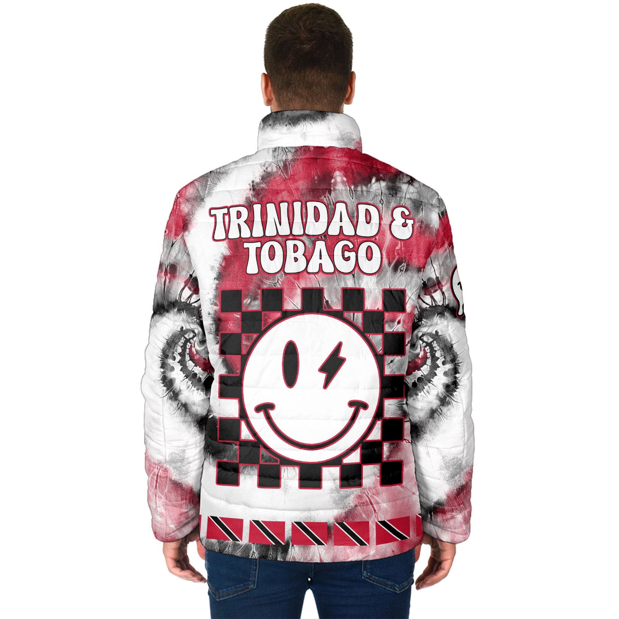 Trinidad And Tobago Men Padded Jacket Custom Tie Dye Style 2