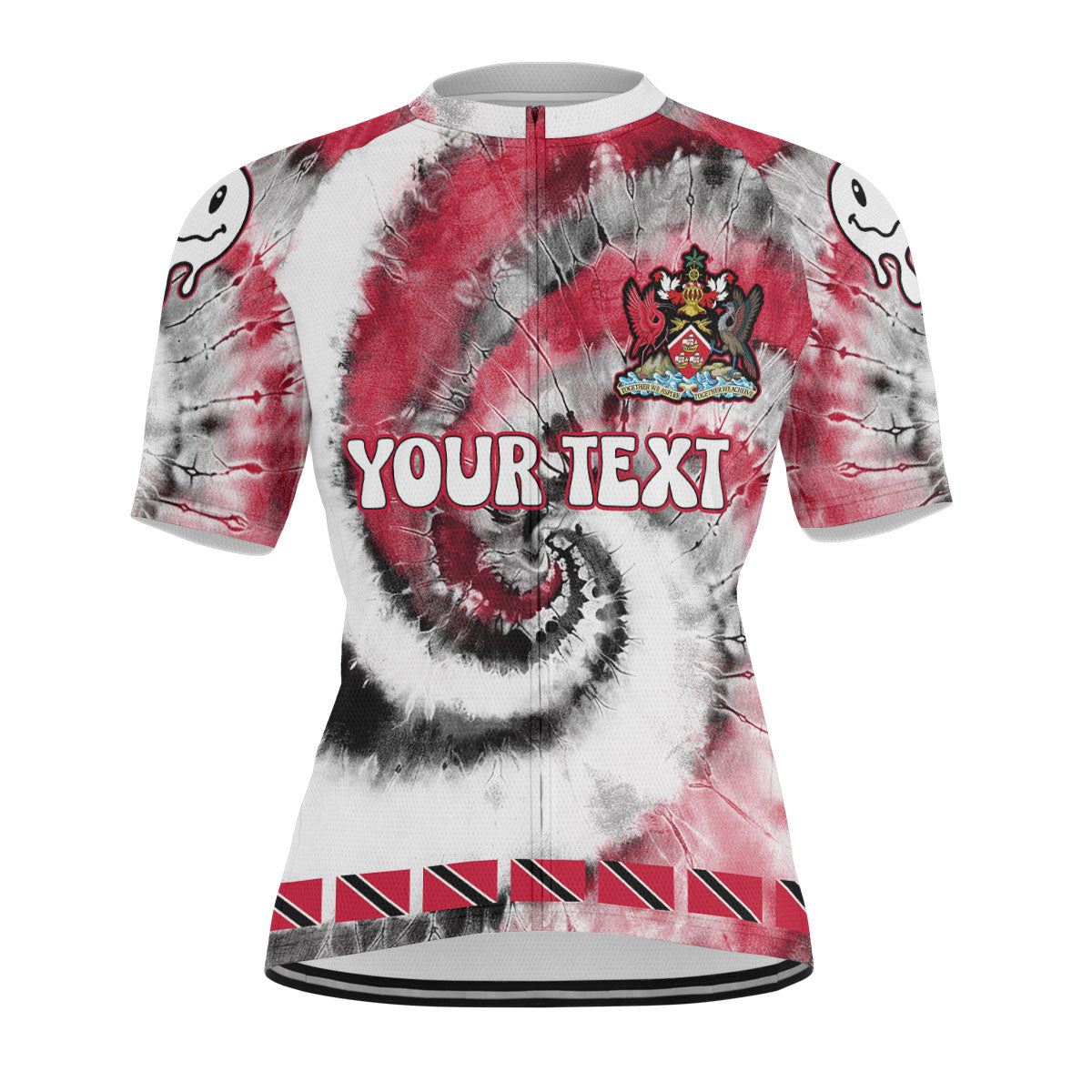 Trinidad And Tobago Men Cycling Jersey Custom Tie Dye Style 1