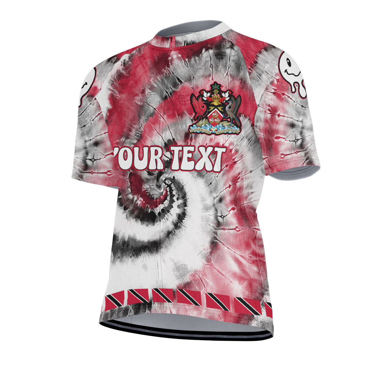 Trinidad And Tobago Men Cycling Jersey Custom Tie Dye Style 2