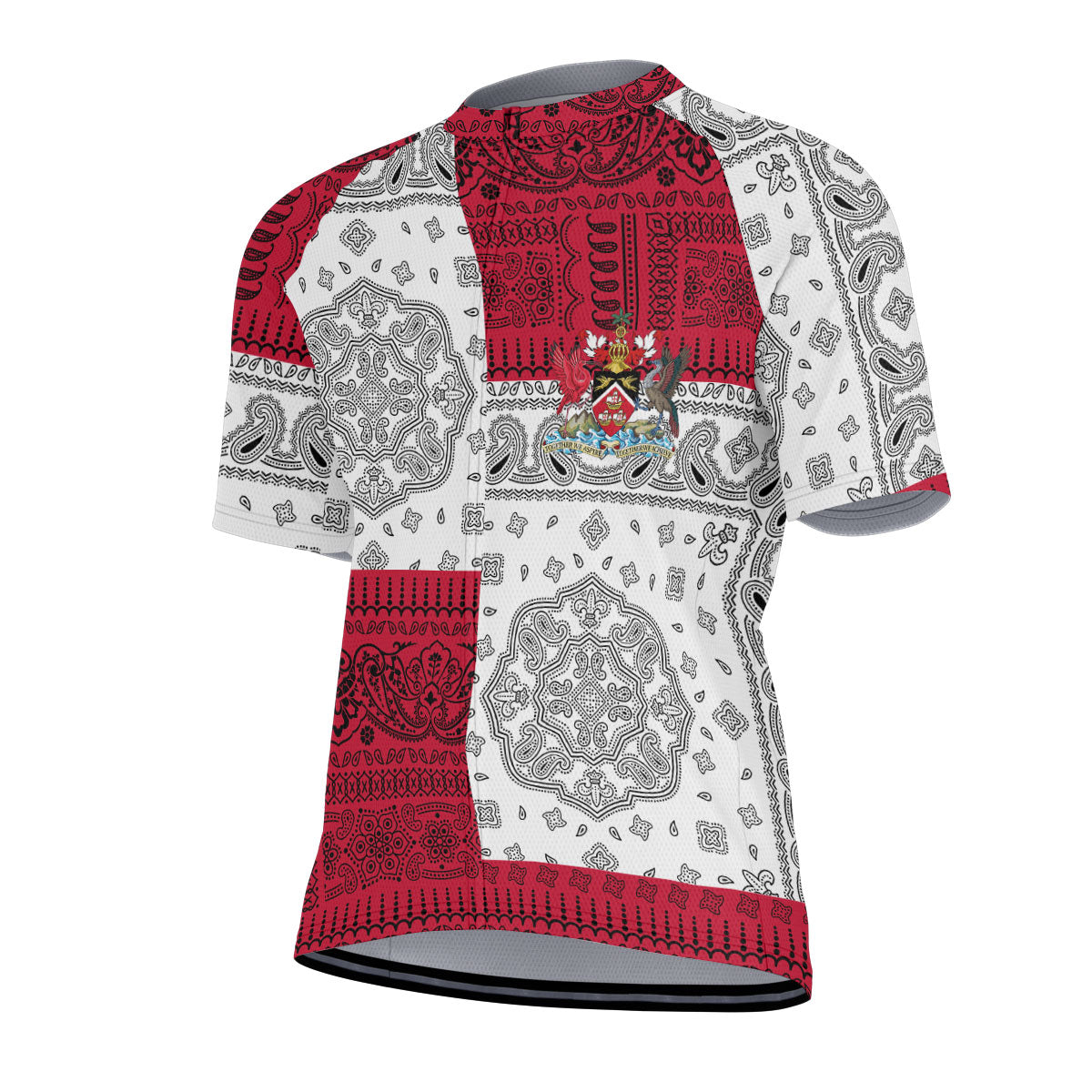 Trinidad And Tobago Men Cycling Jersey Flag And Paisley Basic Style 2