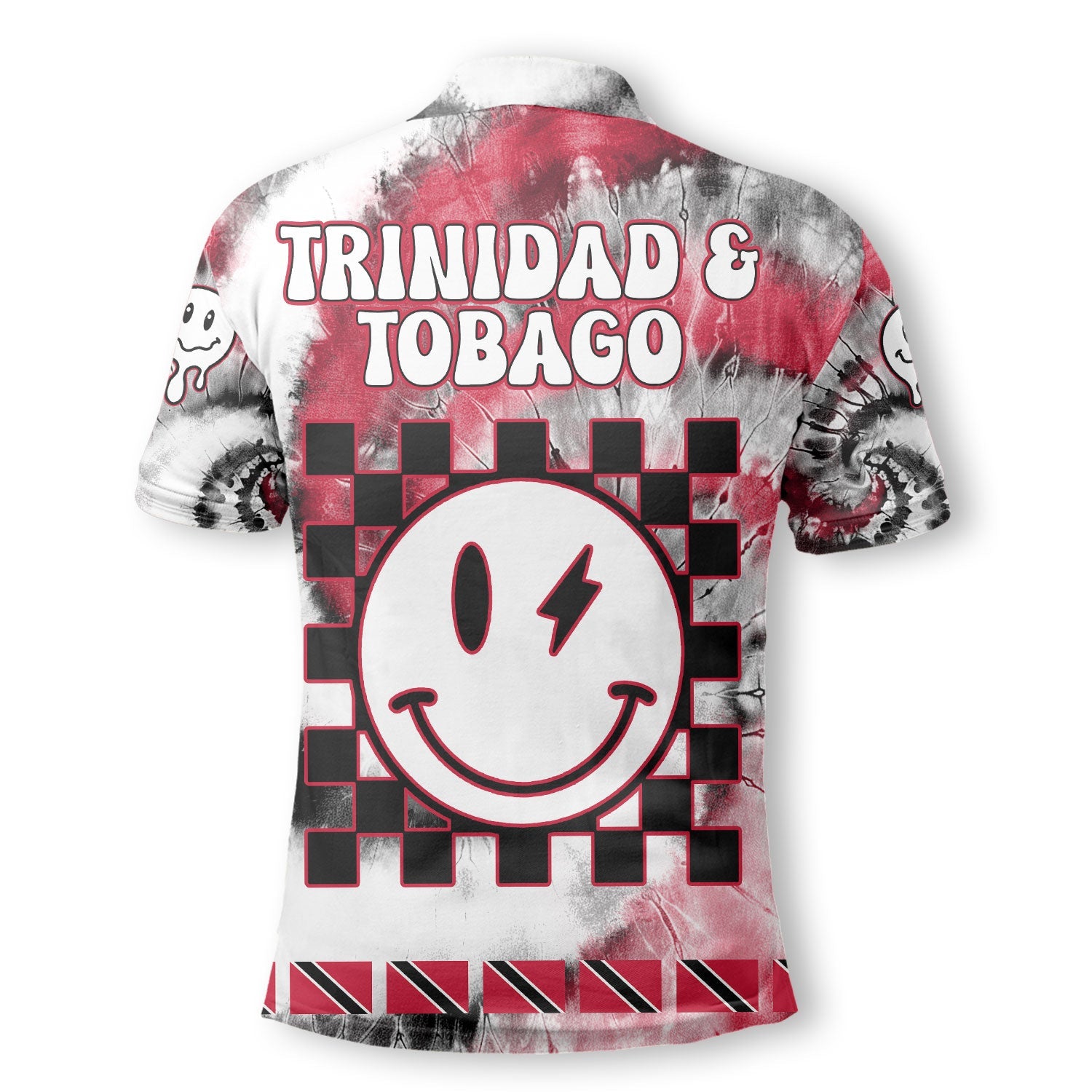 Trinidad And Tobago Polo Shirt Custom Tie Dye Style 3