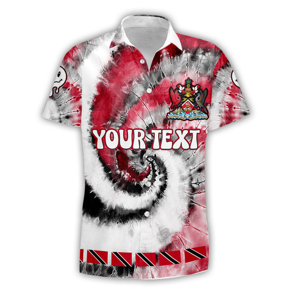 Trinidad And Tobago Short Sleeve Shirt Custom Tie Dye Style 1