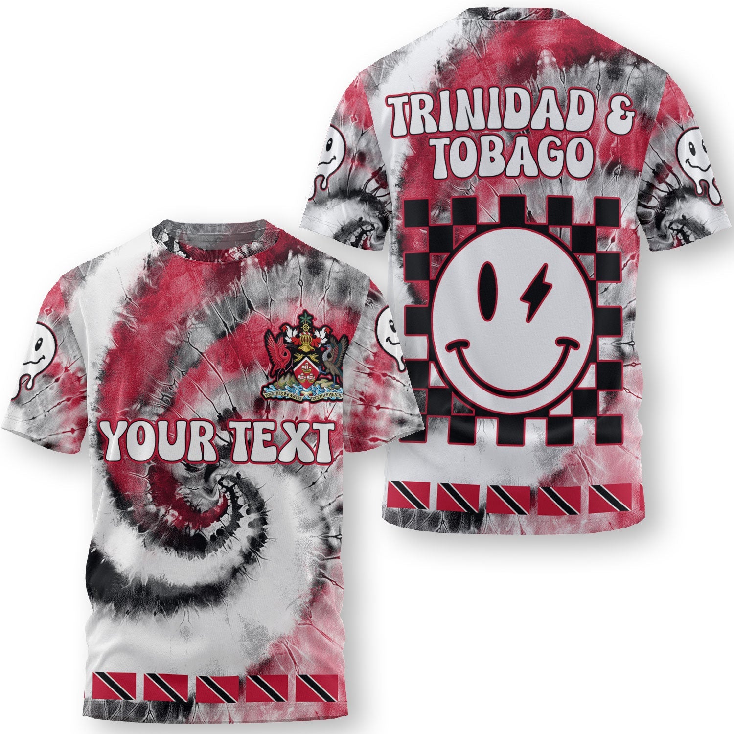 Trinidad And Tobago T Shirt Custom Tie Dye Style 3