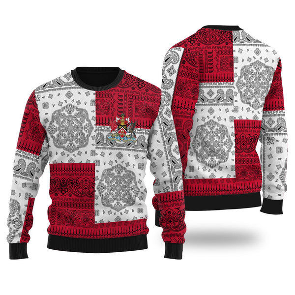 Trinidad And Tobago Ugly Sweater Flag And Paisley Basic Style 1