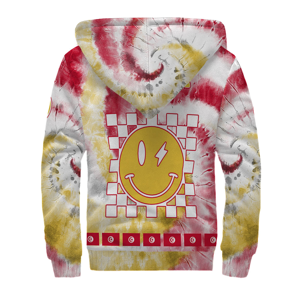 Tunisia Sherpa Hoodie Custom Tie Dye Style 2