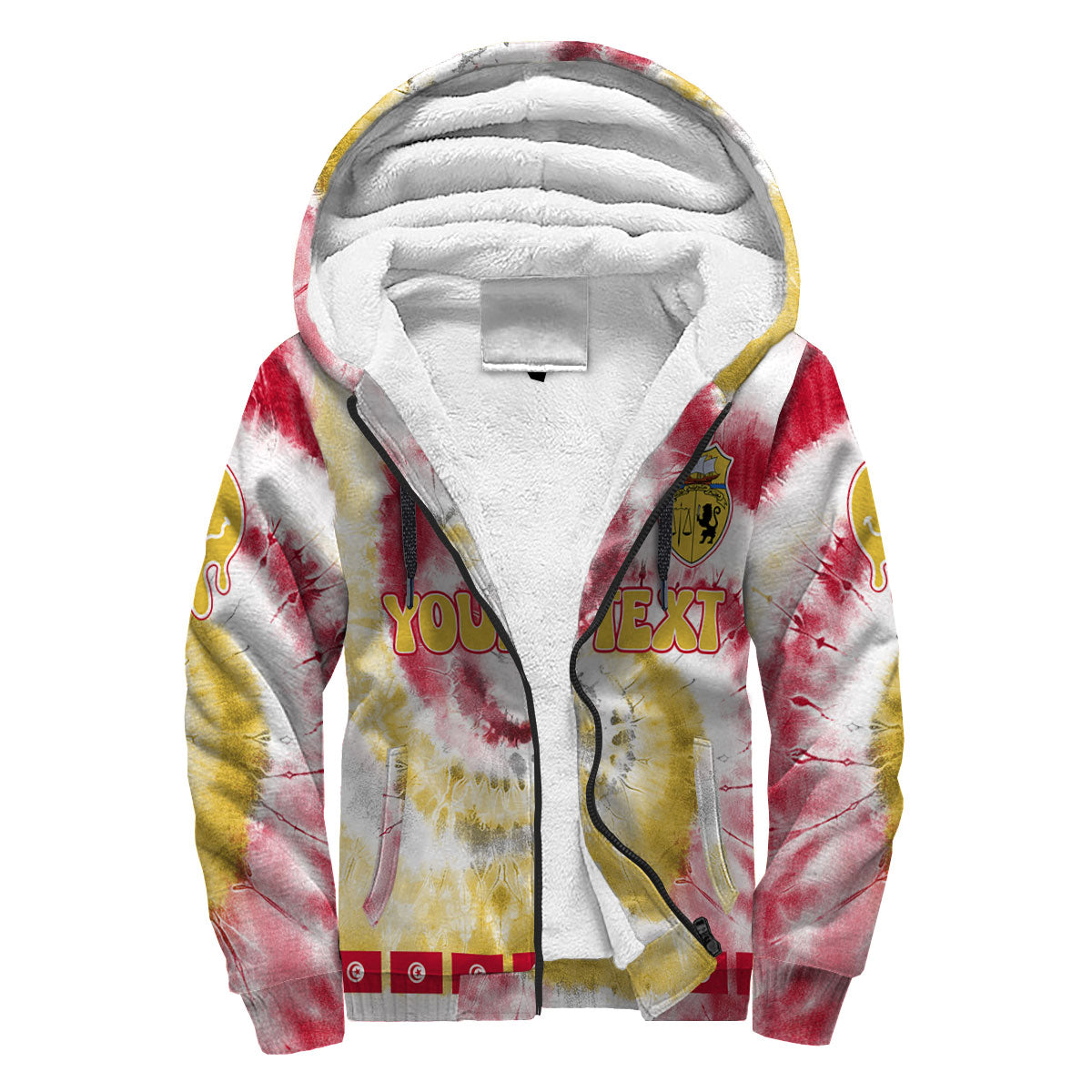 Tunisia Sherpa Hoodie Custom Tie Dye Style 3