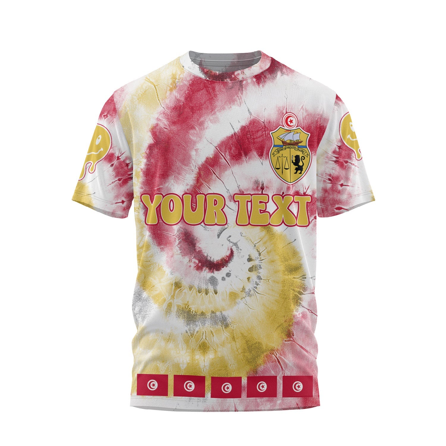 Tunisia T Shirt Custom Tie Dye Style 1