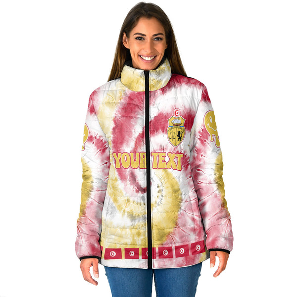 Tunisia Women Padded Jacket Custom Tie Dye Style 1