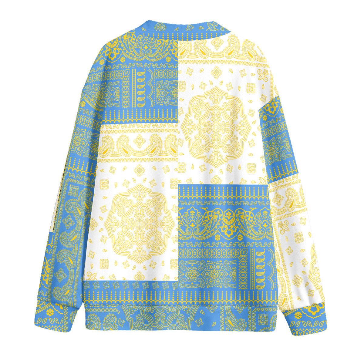 Tuvalu Fleece Cardigan Flag And Paisley Basic Style 2