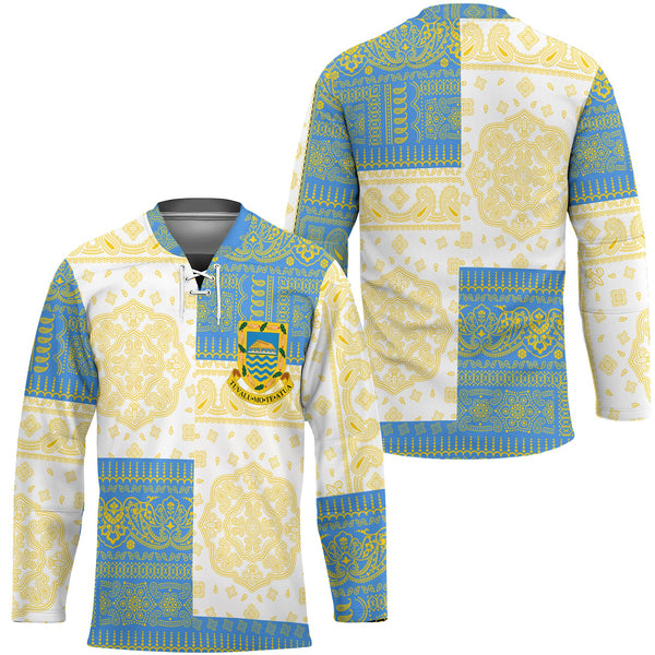 Tuvalu Hockey Jersey Flag And Paisley Basic Style 1