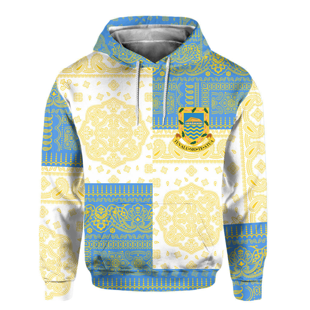 Tuvalu Hoodie Flag And Paisley Basic Style 2