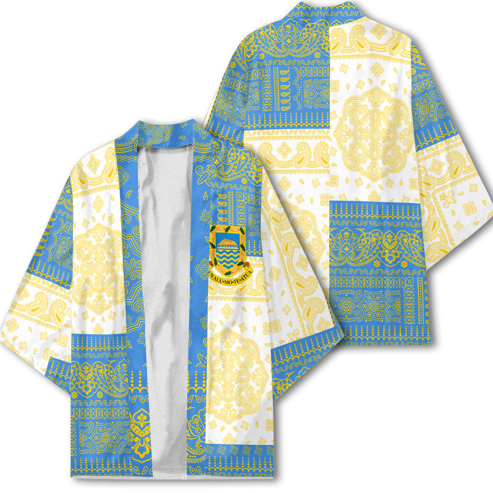 Tuvalu Kimono Flag And Paisley Basic Style 1