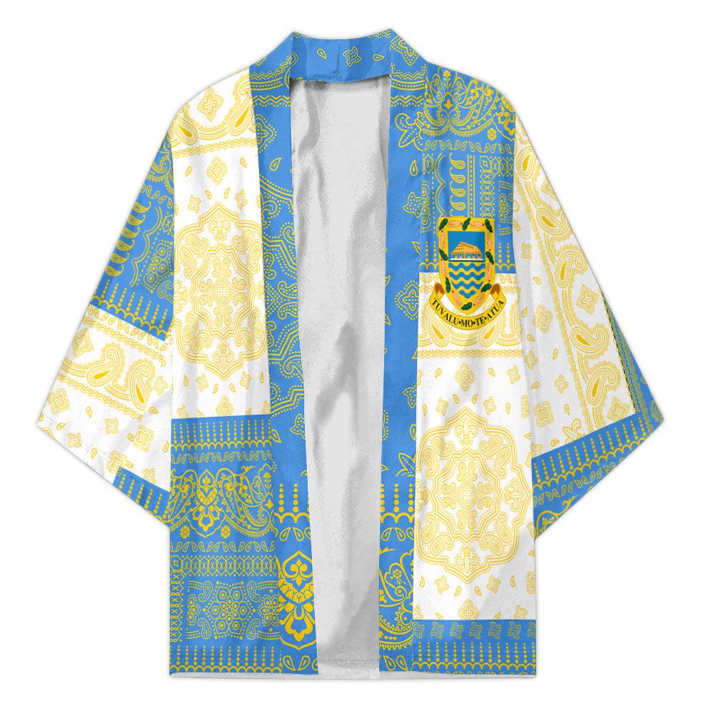 Tuvalu Kimono Flag And Paisley Basic Style 2