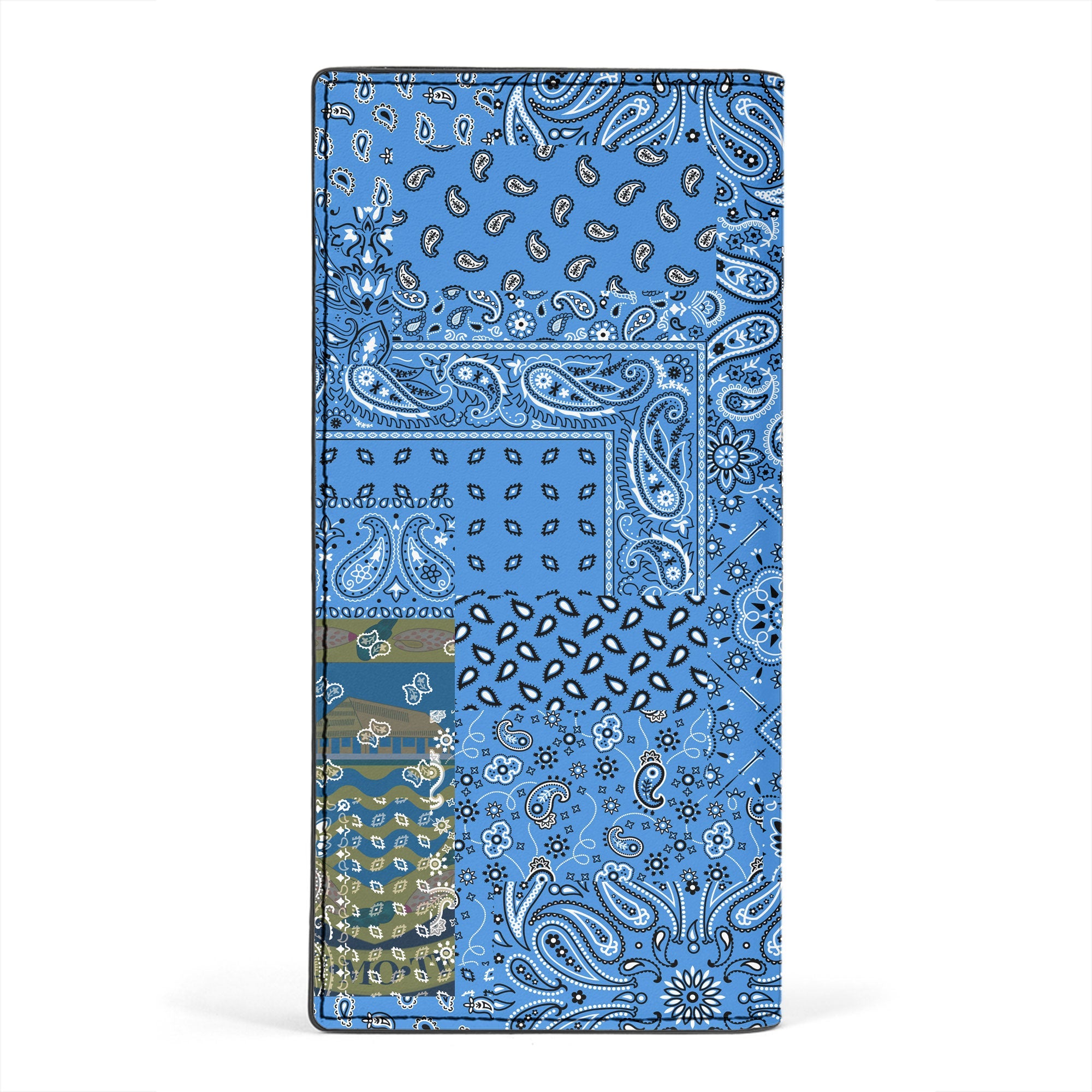 Tuvalu Leather Wallet Paisley Flag And Skull Style 2