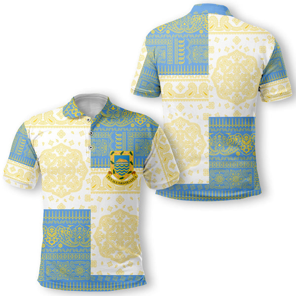 Tuvalu Polo Shirt Flag And Paisley Basic Style 1