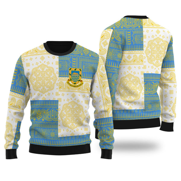 Tuvalu Ugly Sweater Flag And Paisley Basic Style 1