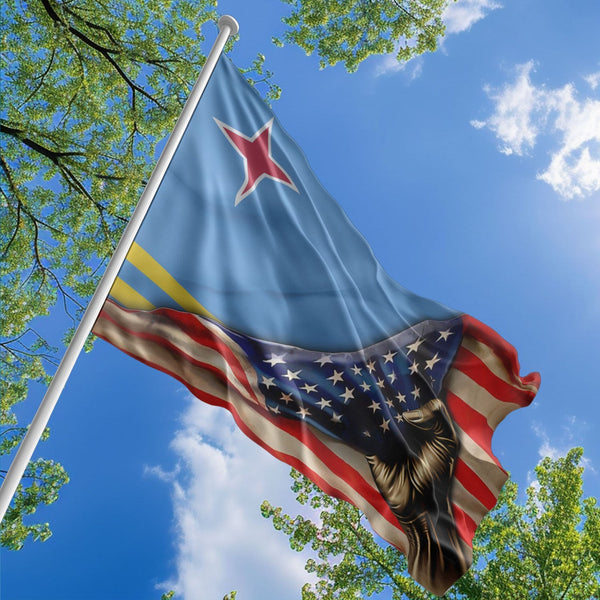 American Aruban Flag, US And Aruba Polyester The Original Style 1