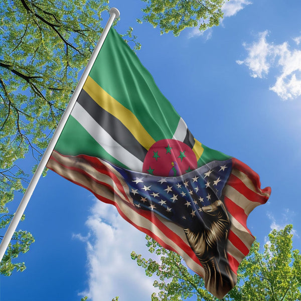 American Dominican Flag, US And Dominica Polyester The Original Style 1