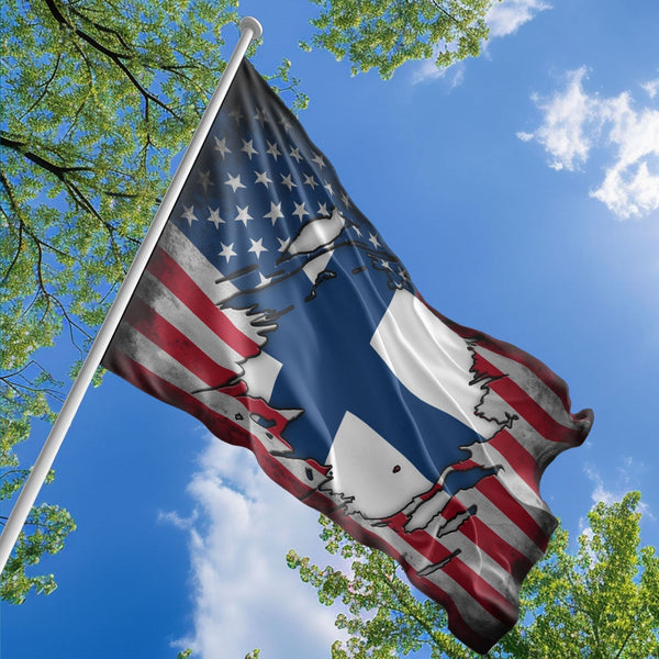 American Finnish Flag, US And Finland Polyester The Scratch Style 1
