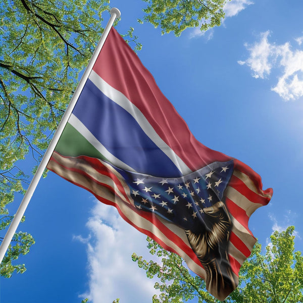 American Gambian Flag, US And Gambia Polyester The Original Style 1