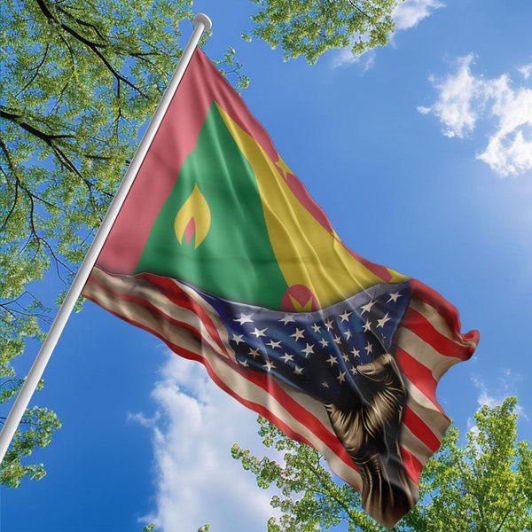 American Grenadian Flag, US And Grenada Polyester The Original Style 1