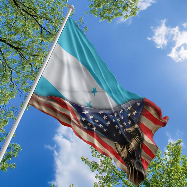American Honduran Flag, US And Honduras Polyester The Original Style 1