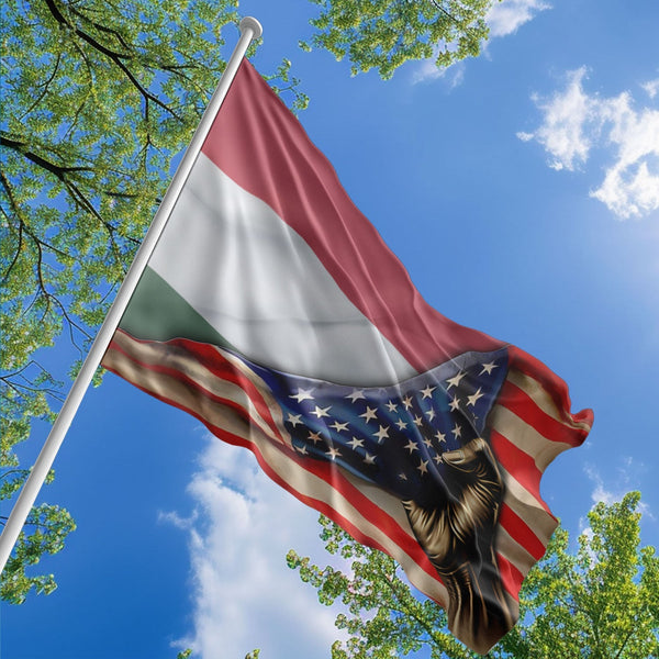 American Hungarian Flag, US And Hungary Polyester The Original Style 1