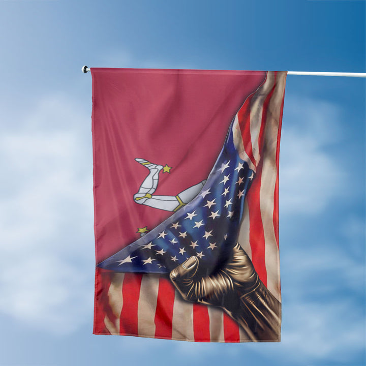 American Manx Flag, US And Isle of Man Polyester Flag The Original Sty ...