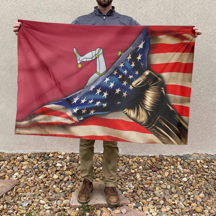 American Manx Flag, US And Isle of Man Polyester Flag The Original Sty ...