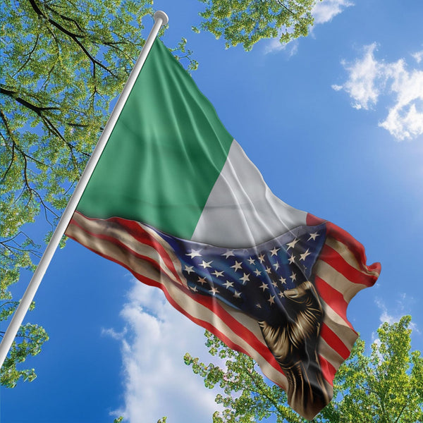 American Italian Flag, US And Italy Polyester The Original Style 1