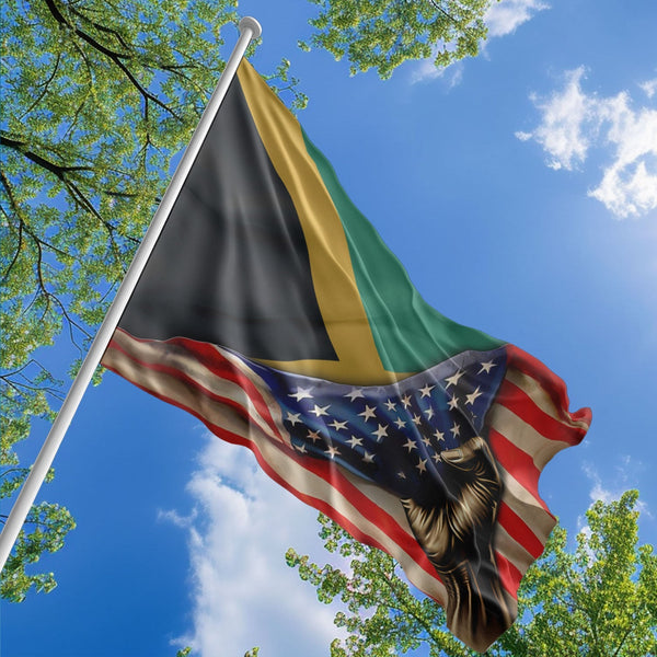 American Jamaican Flag, US And Jamaica Polyester The Original Style 1