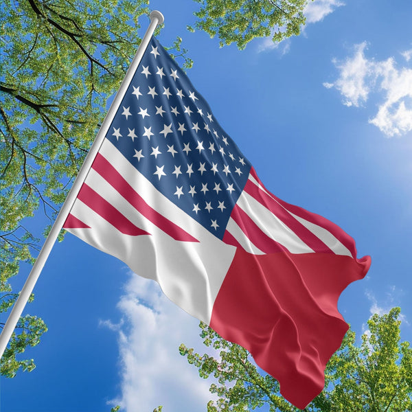 American Maltese Flag, US And Malta Polyester Friendship Blend Together Style 1