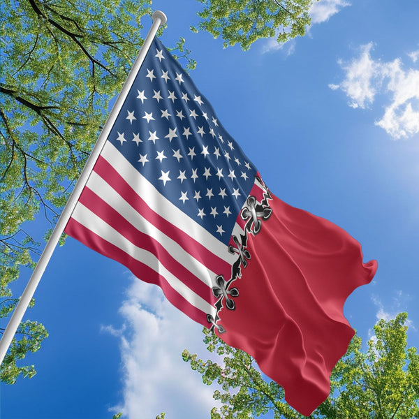 American Maltese Flag, US And Malta Polyester Sew Together Style 1
